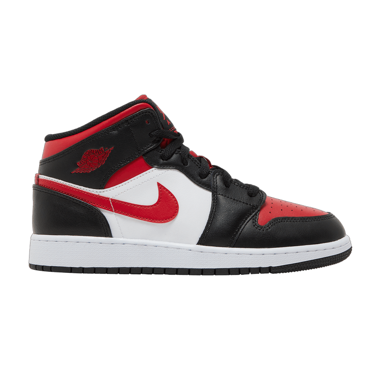 AIR JORDAN 1 MID BLACK FIRE RED (GS)