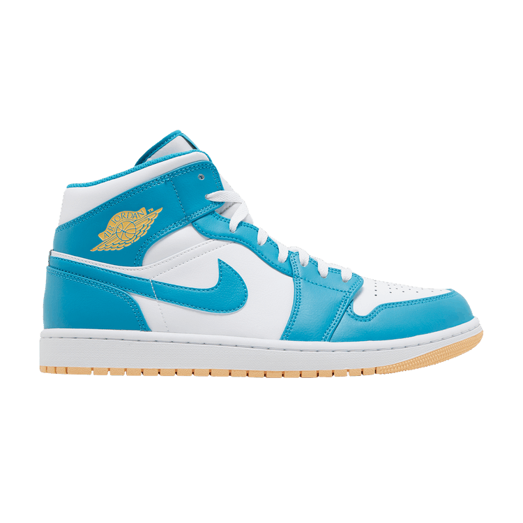 Air Jordan 1 Mid Aquatone Gold White