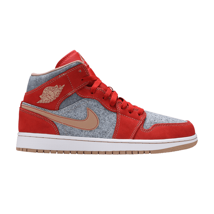 Air Jordan 1 Mid Blue Red