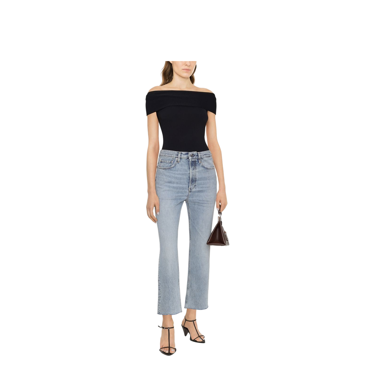 Classic-Cut Cropped Jeans