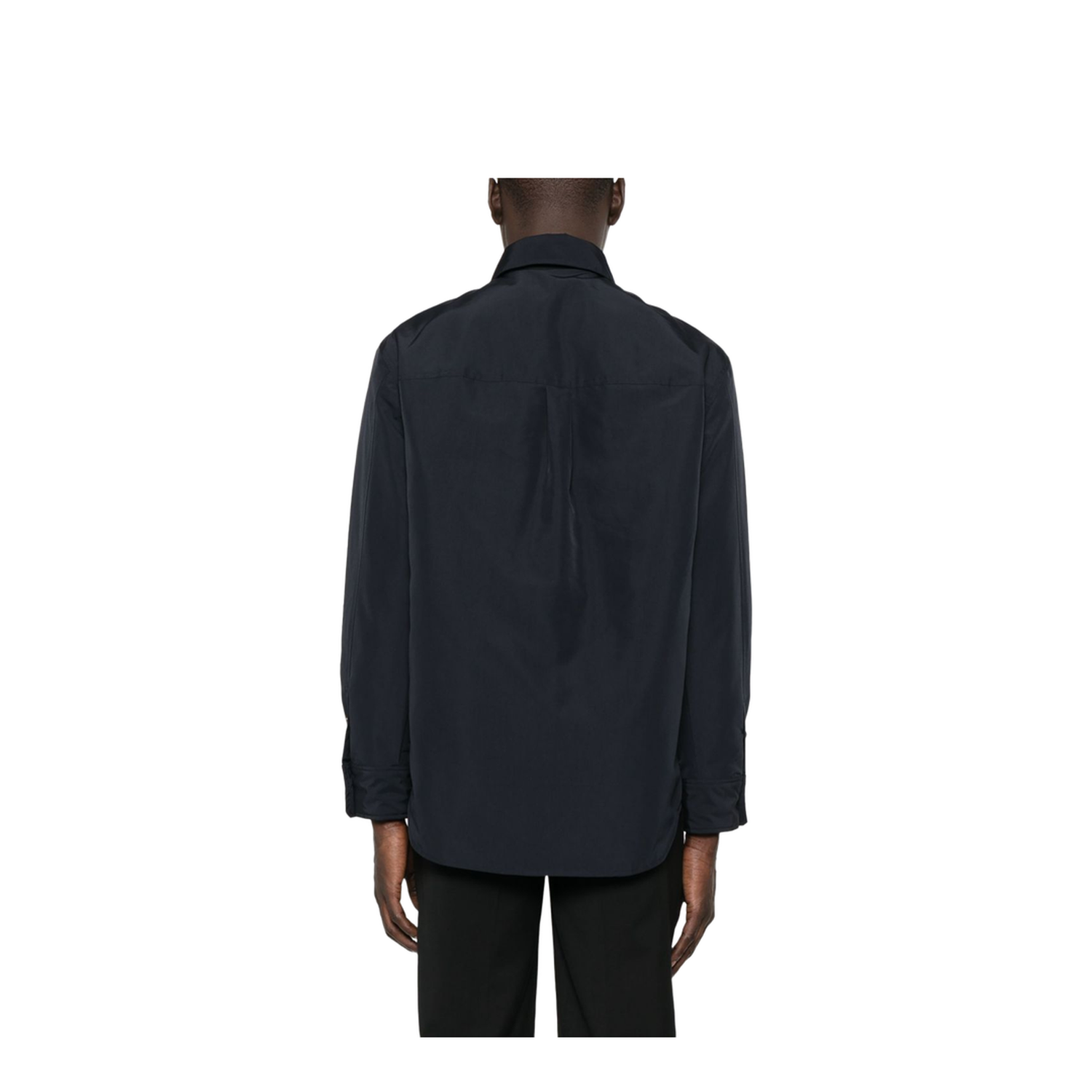 Nylon Shirt Jacket with Patch Pocket