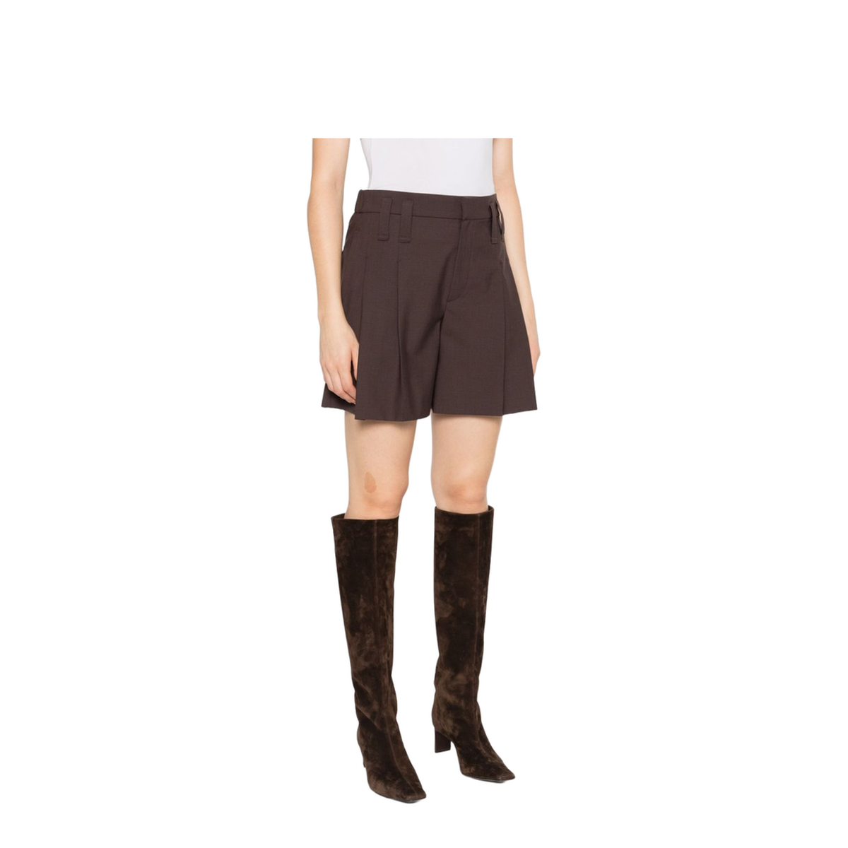 Formal Shorts with Monili in Cocoa