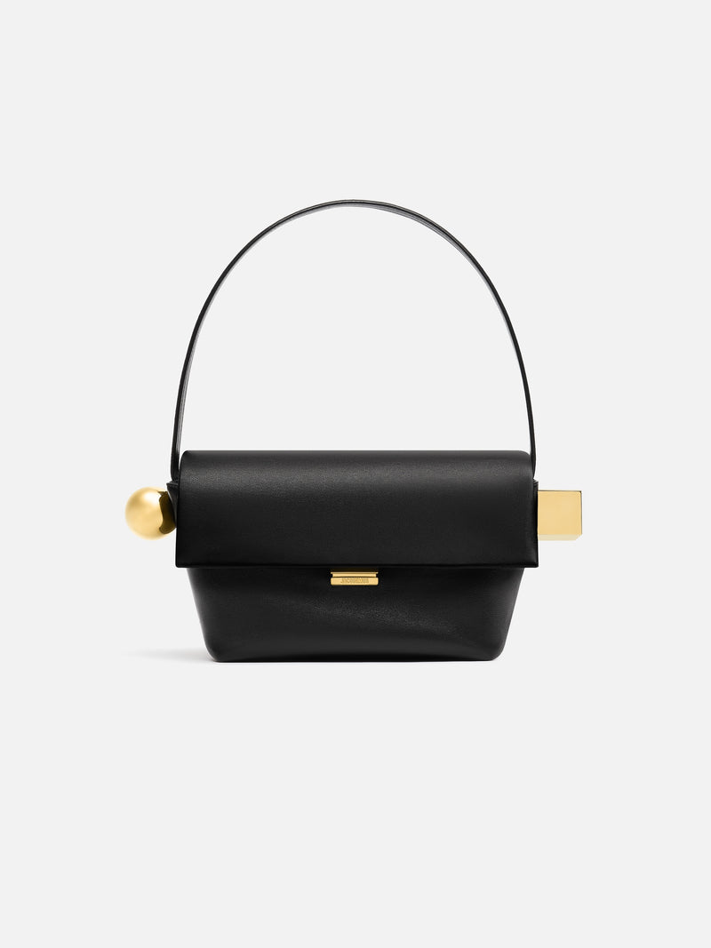 Jacquemus The Rond CarreFolded Shoulder Bag Black
