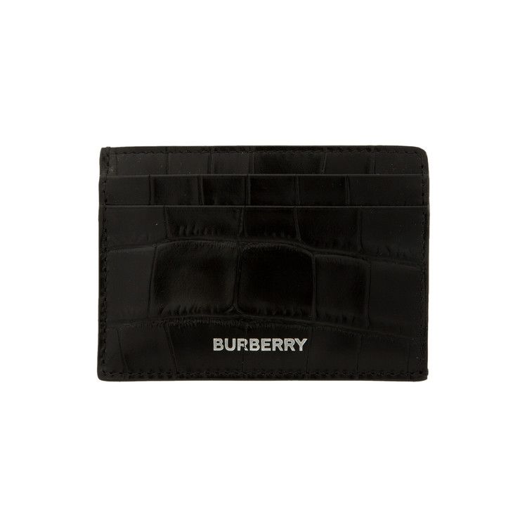 Burberry Embossed Croc Cardcase Black