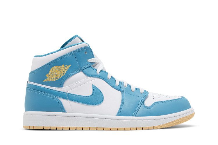 Air Jordan 1 Mid Aquatone Gold White