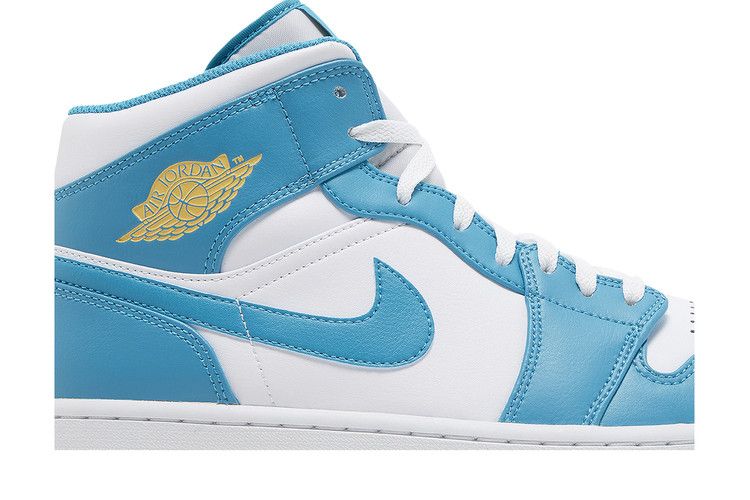Air Jordan 1 Mid Aquatone Gold White