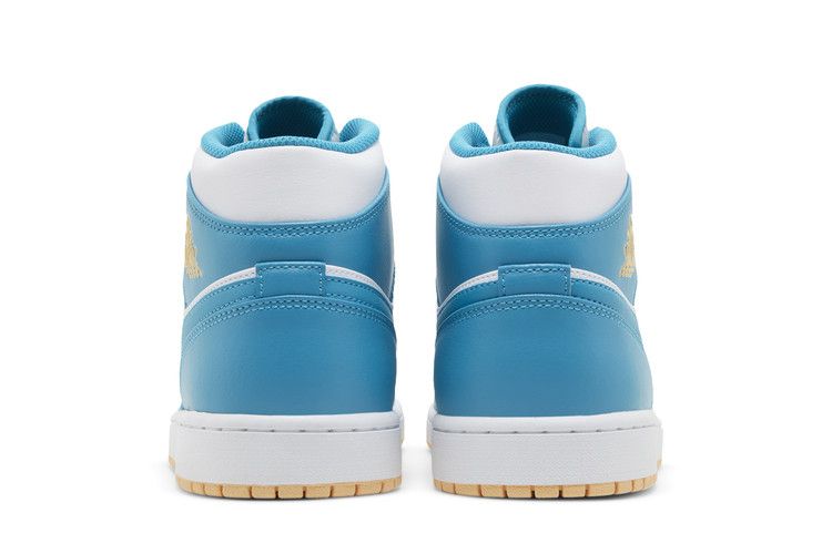Air Jordan 1 Mid Aquatone Gold White