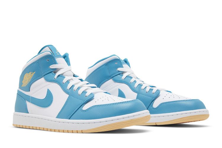 Air Jordan 1 Mid Aquatone Gold White