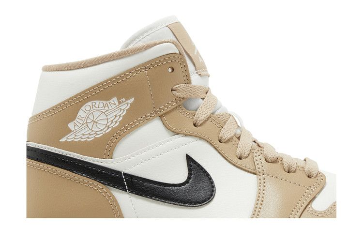 AIR JORDAN 1 MID Off White/BLACK-DESERT