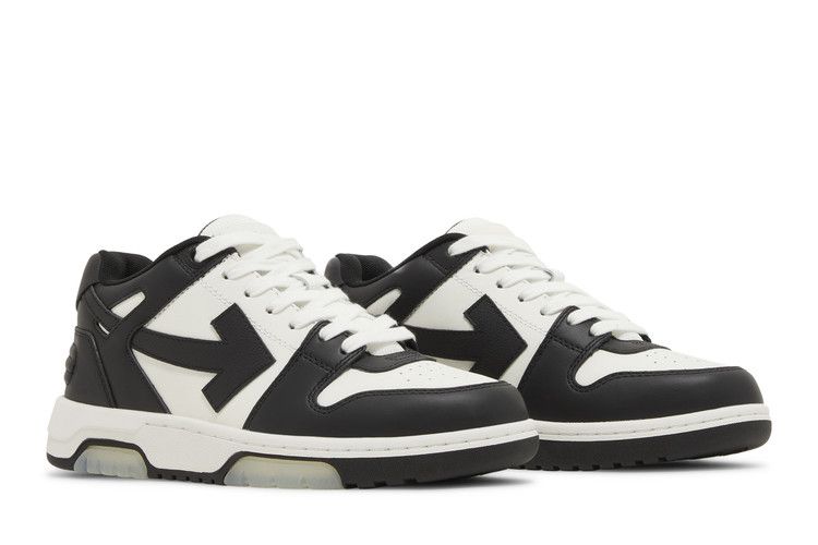 OFF-WHITE Out Of Office OOO Low Tops Black White