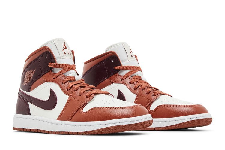 Jordan 1 Mid Dusty Peach Night Red W