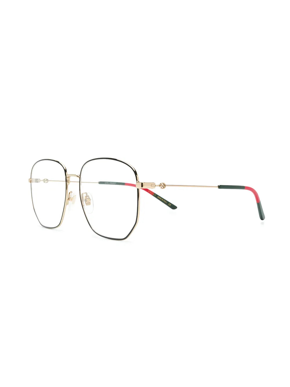 Web detail hexagonal-frame glasses