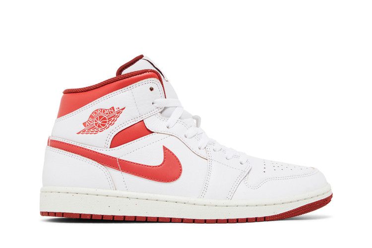 Air Jordan 1 Mid SE White Dune Red