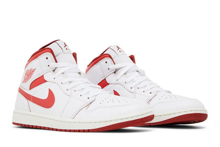 Air Jordan 1 Mid SE White Dune Red