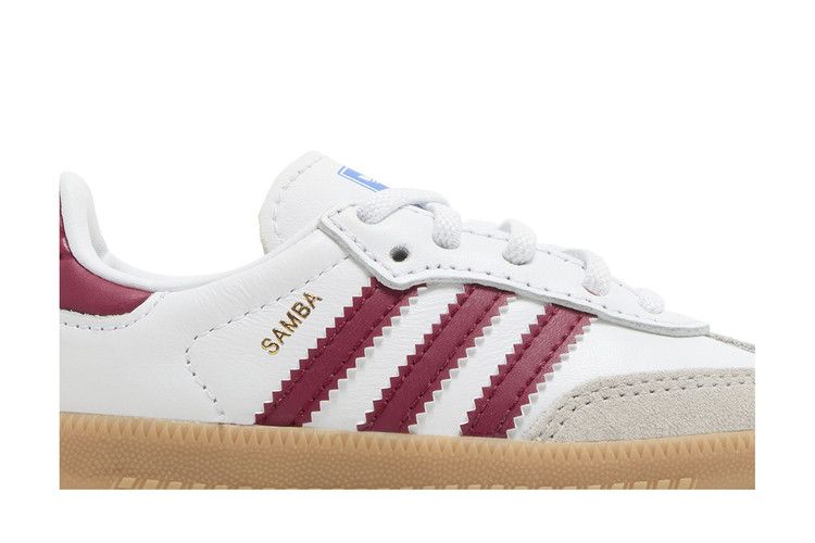 Adidas Samba OG I White Collegiate Burgundy Gum
