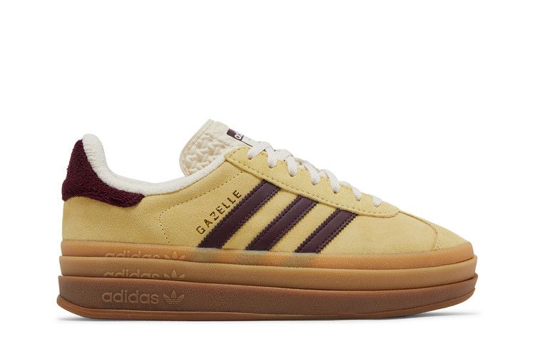 Adidas Wmns Gazelle Bold 'Almost Yellow Maroon'