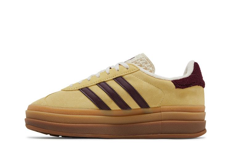 Adidas Wmns Gazelle Bold 'Almost Yellow Maroon'