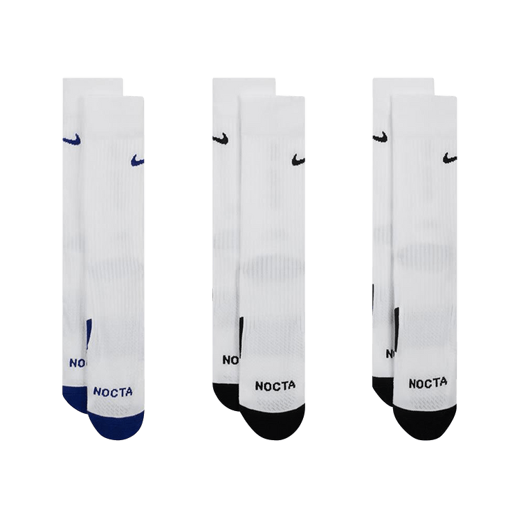 Nike x NOCTA L’Art Crew Socks (3 Pack) White/Deep Royal Blue/White/Black