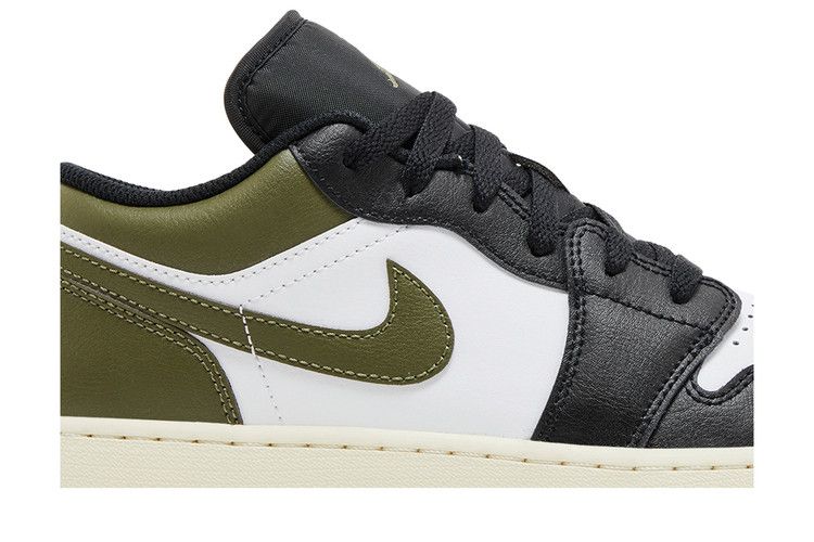Air Jordan 1 Low GS Black Toe Medium Olive