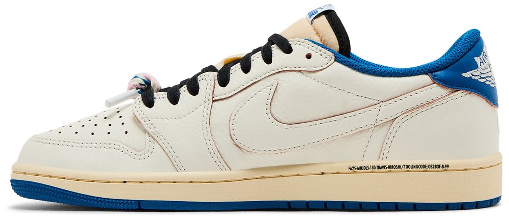 Fragment Design x Travis Scott x Air Jordan 1 Retro Low OG SP Sail Military Blue