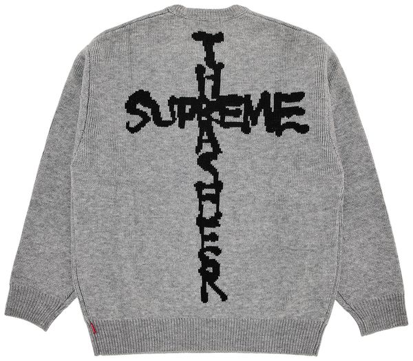 Supreme x Thrasher Sweater Heather Grey