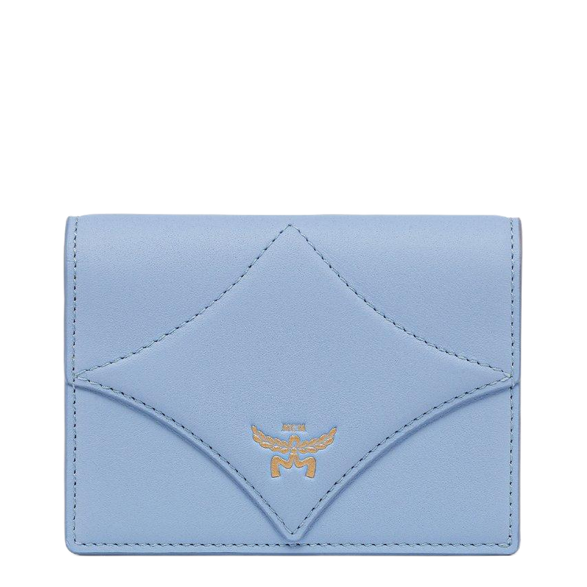 Spanish Calfskin Diamond Snap Wallet - Blue