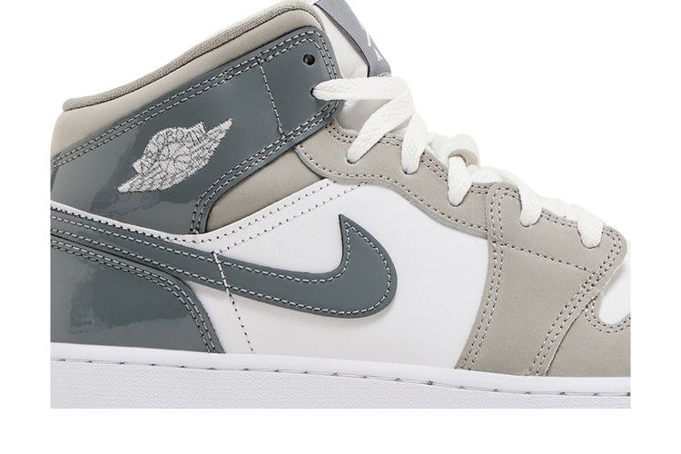 Air Jordan 1 Mid SE GS Patent Cool Grey