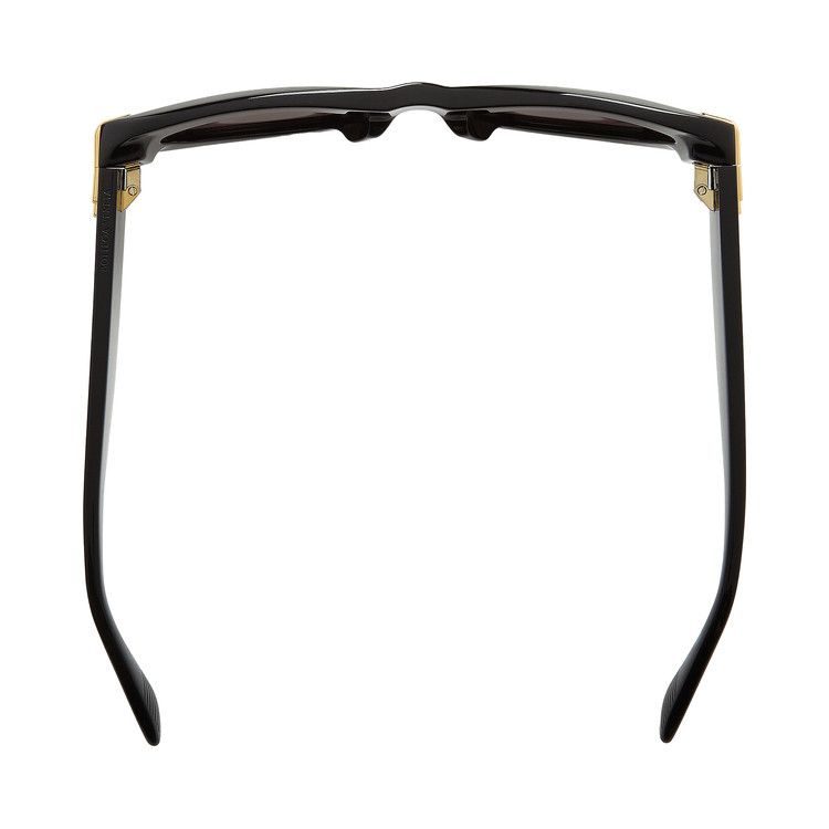 Bottega Veneta Mitre Oval Sunglasses Black/Grey