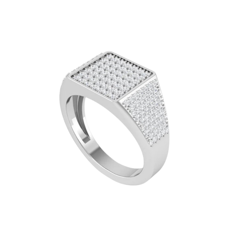 SQUARE SEAL RING SILVER