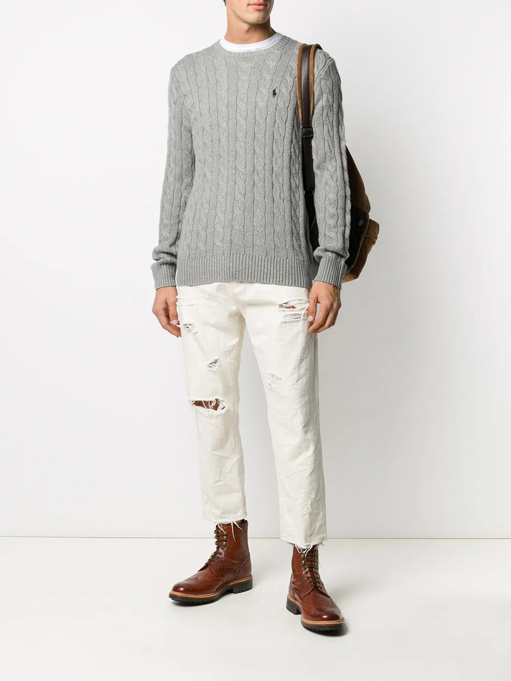 cable knit knitted sweatshirt