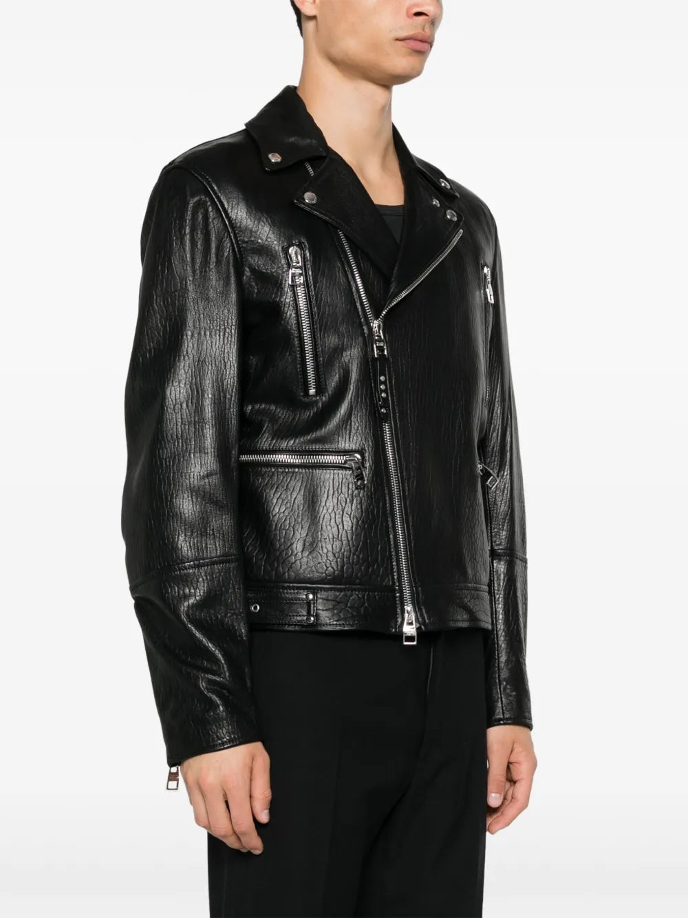 leather biker jacket