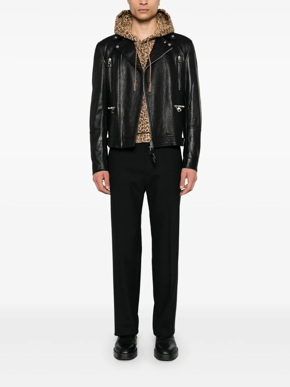 leather biker jacket