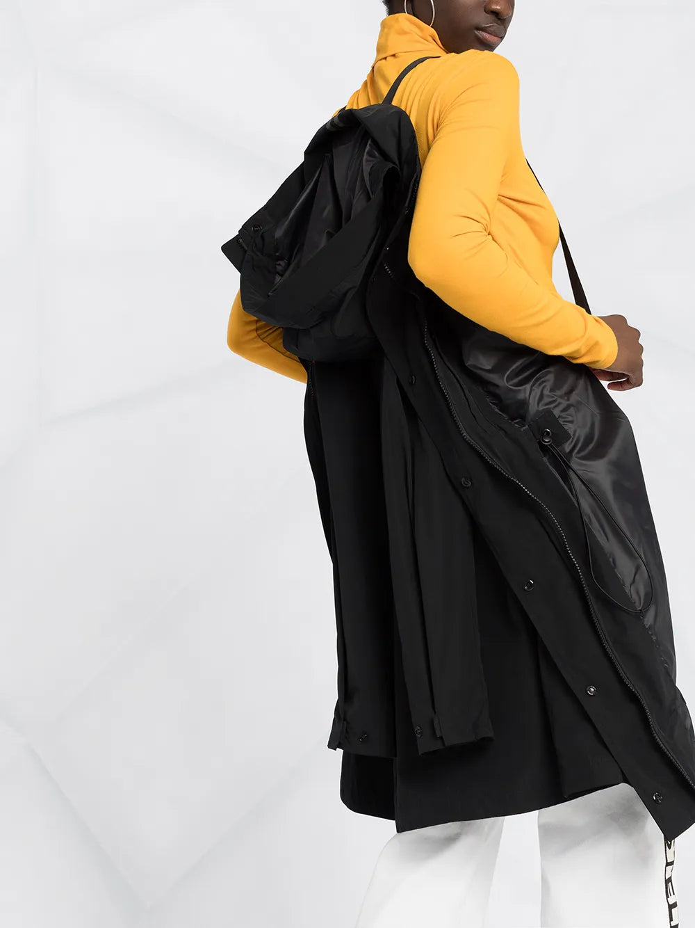 logo-patch hooded jacket