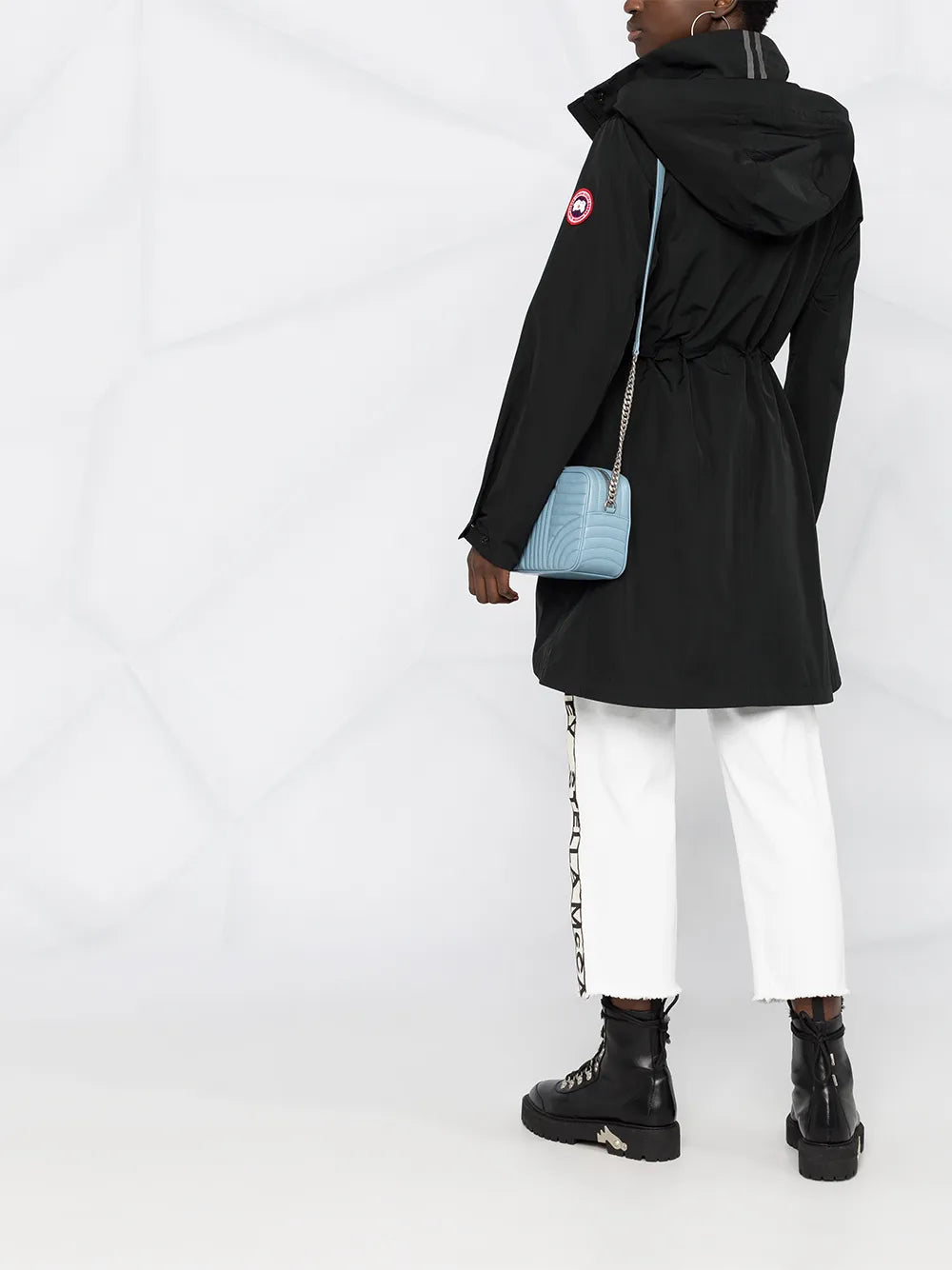 logo-patch hooded jacket