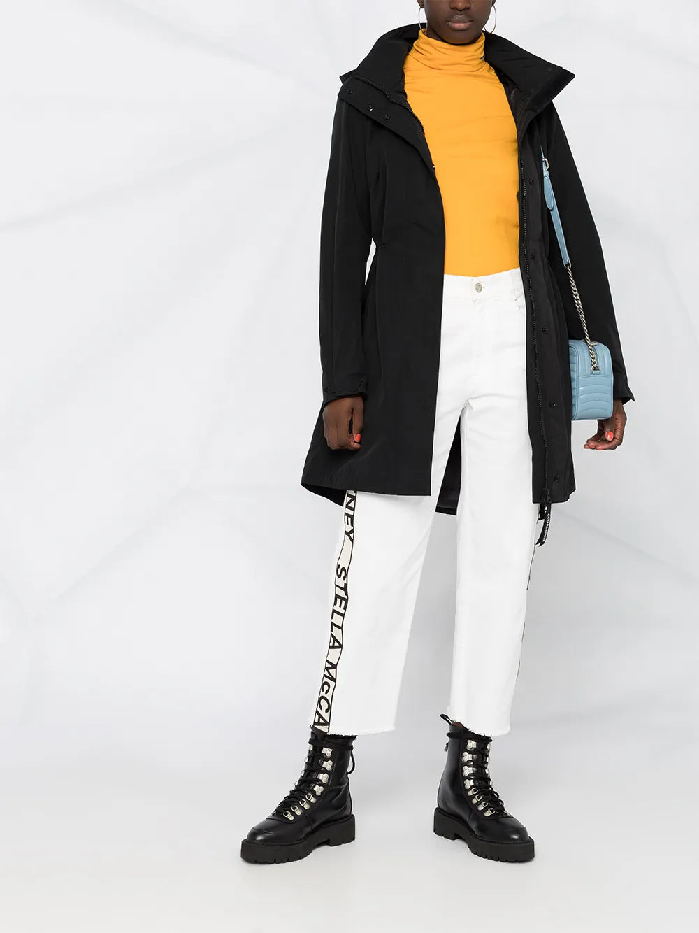 logo-patch hooded jacket