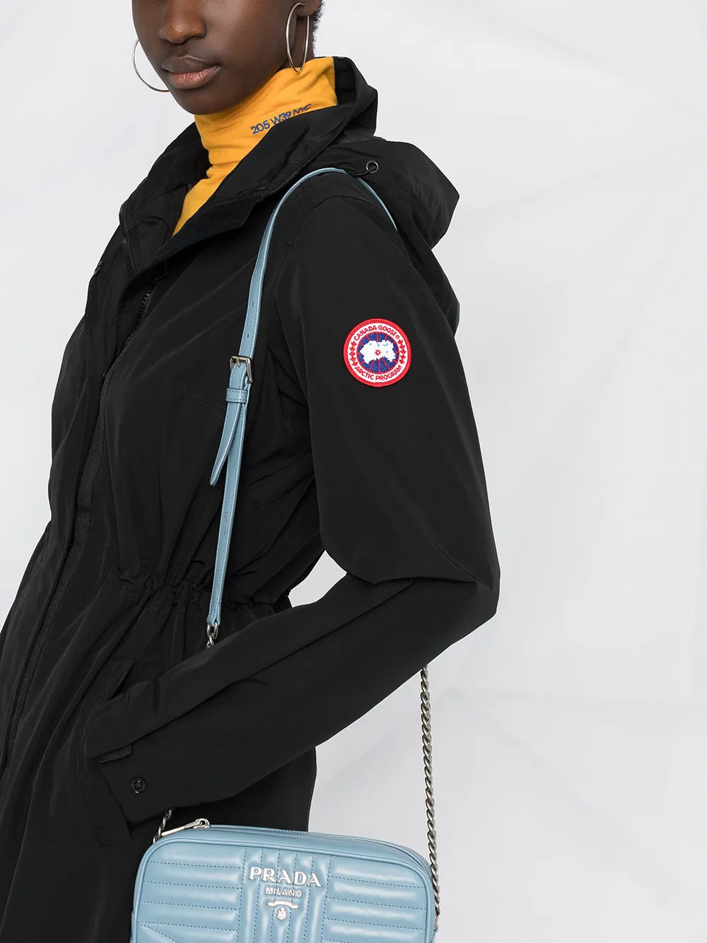 logo-patch hooded jacket