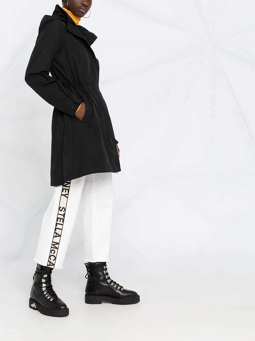 logo-patch hooded jacket