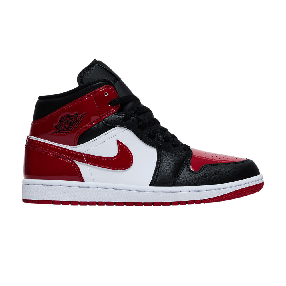Air Jordan 1 Mid Patent Bred Toe