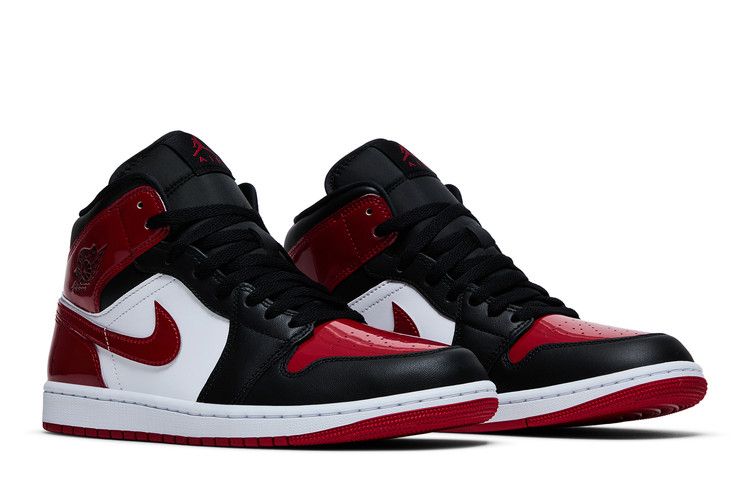 Air Jordan 1 Mid Patent Bred Toe