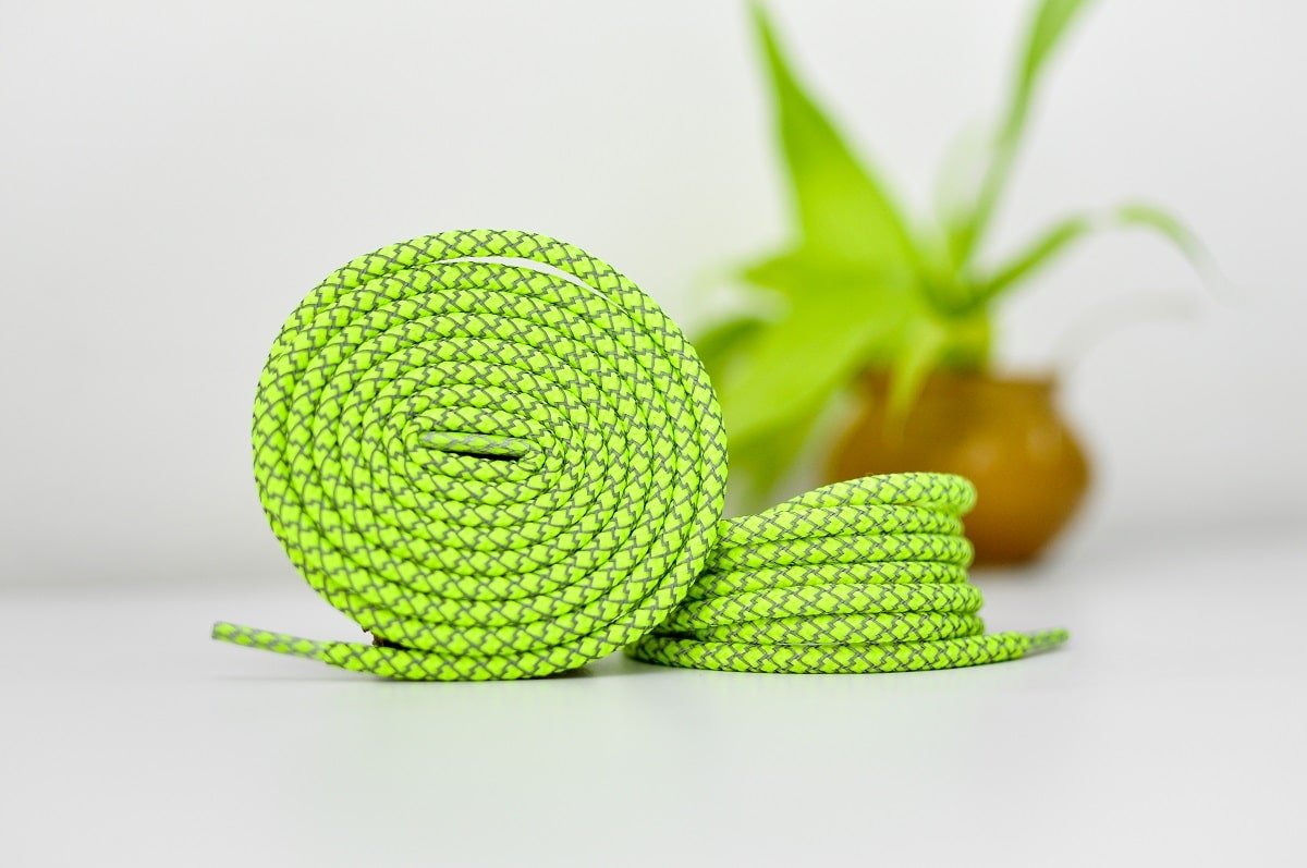 Reflective Rope Laces- Sea Green Yeezy Laces Kicks Machine