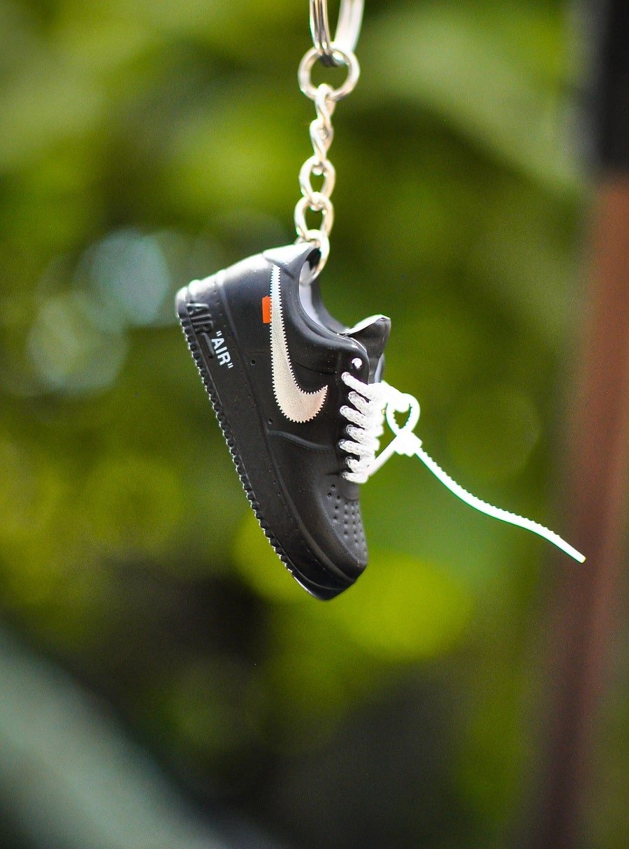 3D Sneaker Keychain Air Force 1 OffWhite Black