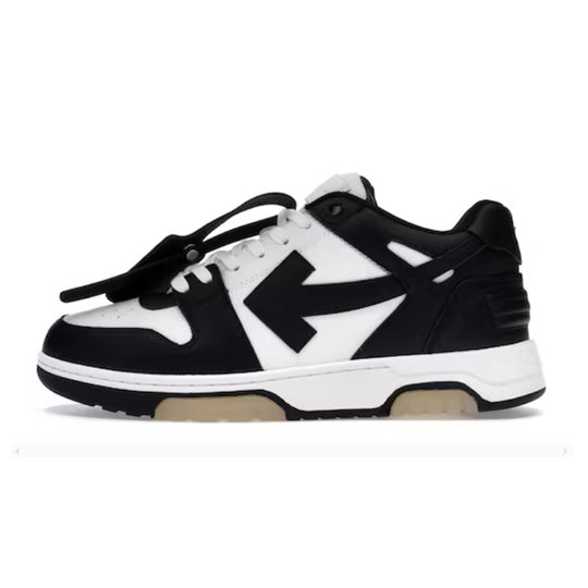 OFF-WHITE Out Of Office OOO Low Tops Black White