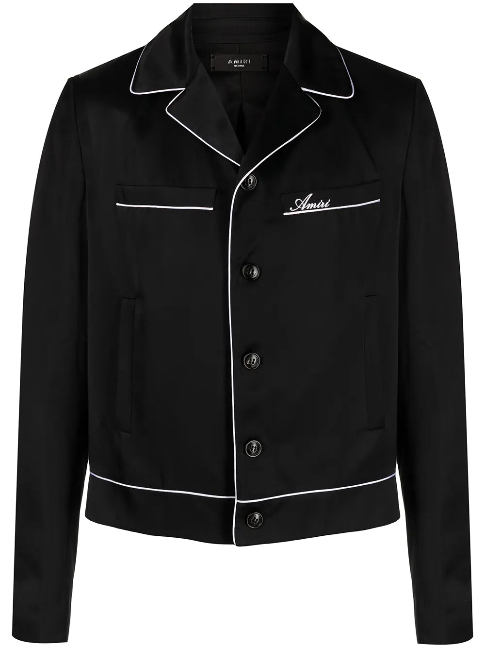logo-print pyjama-shirt jacket
