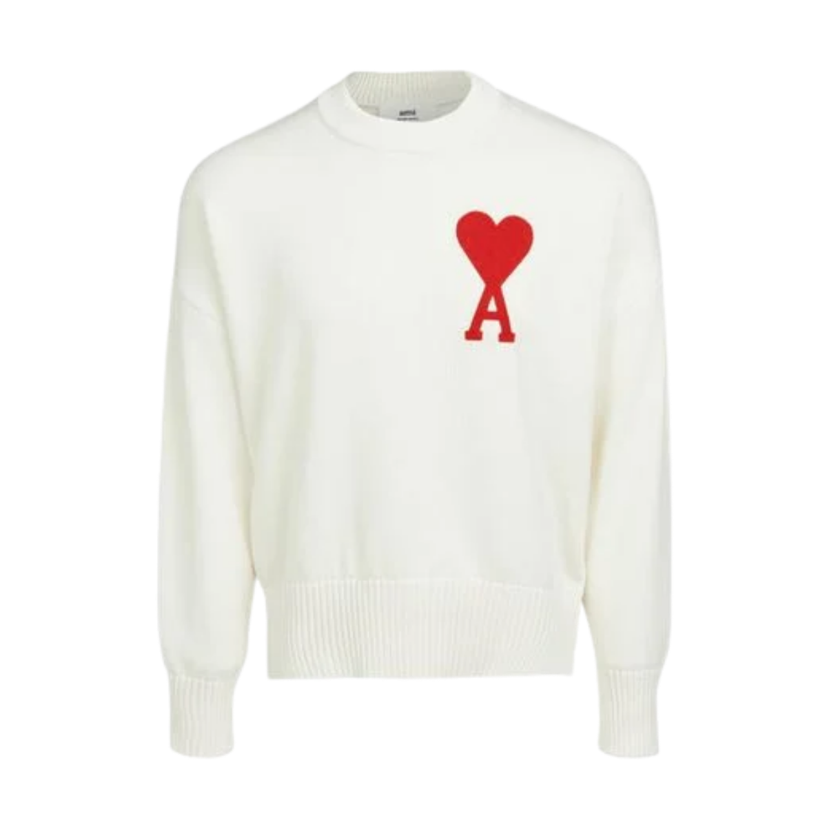 Ami Paris Men's White De Coeur Sweater