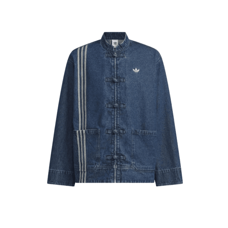 adidas CTT Oversized Chinese Track Top 3.0 Jacket Medium Blue Denim