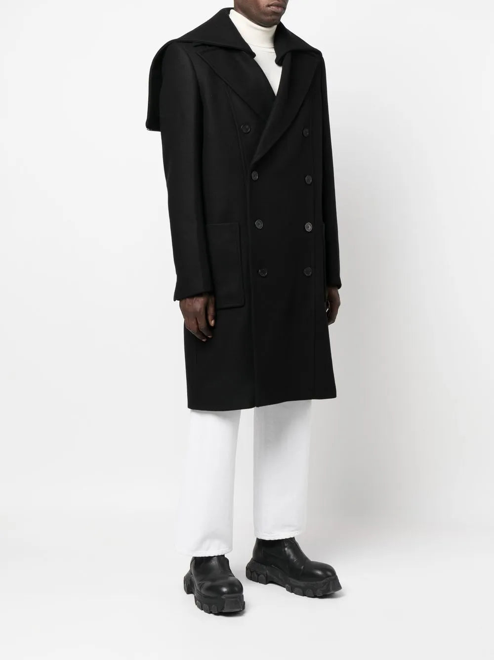 double-breasted wool coat