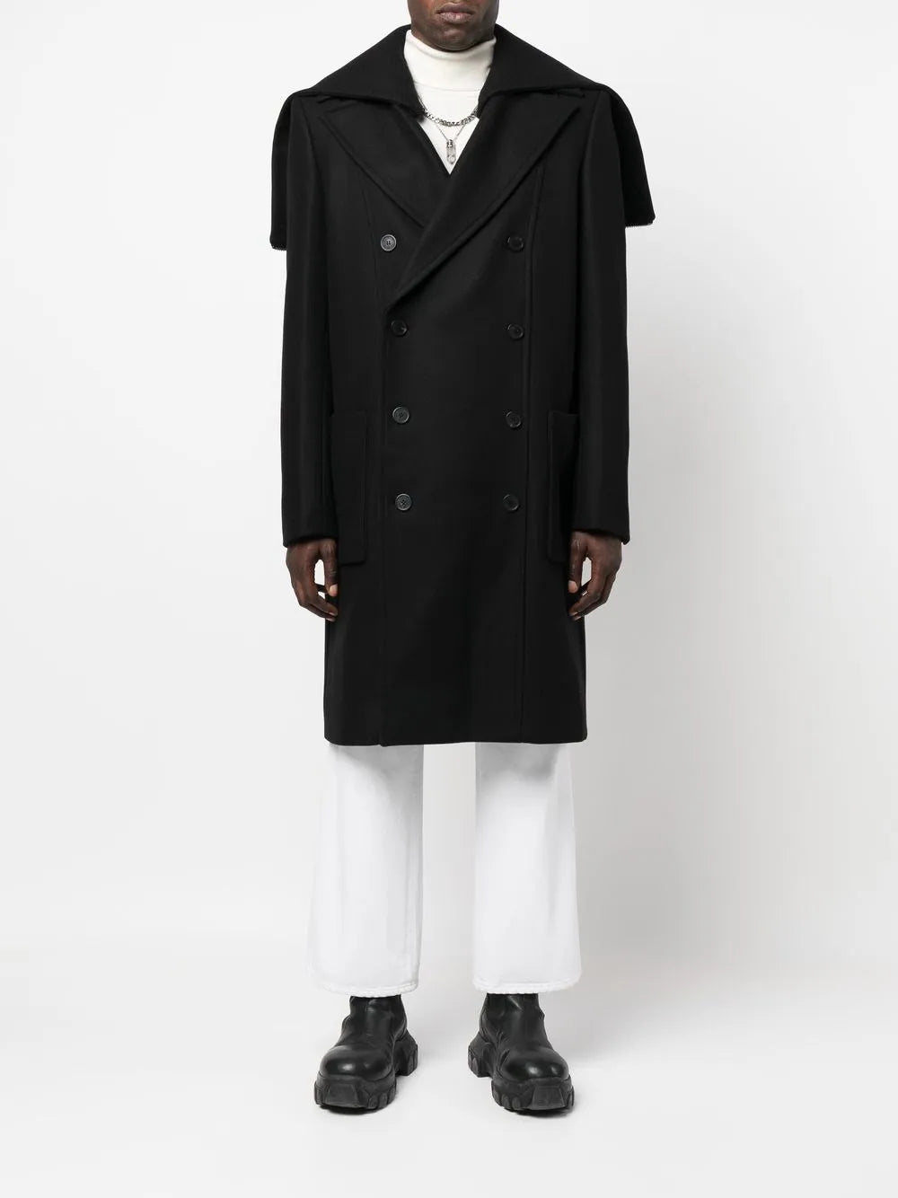 double-breasted wool coat