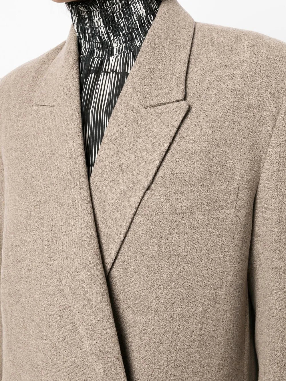 double-breasted wool coat