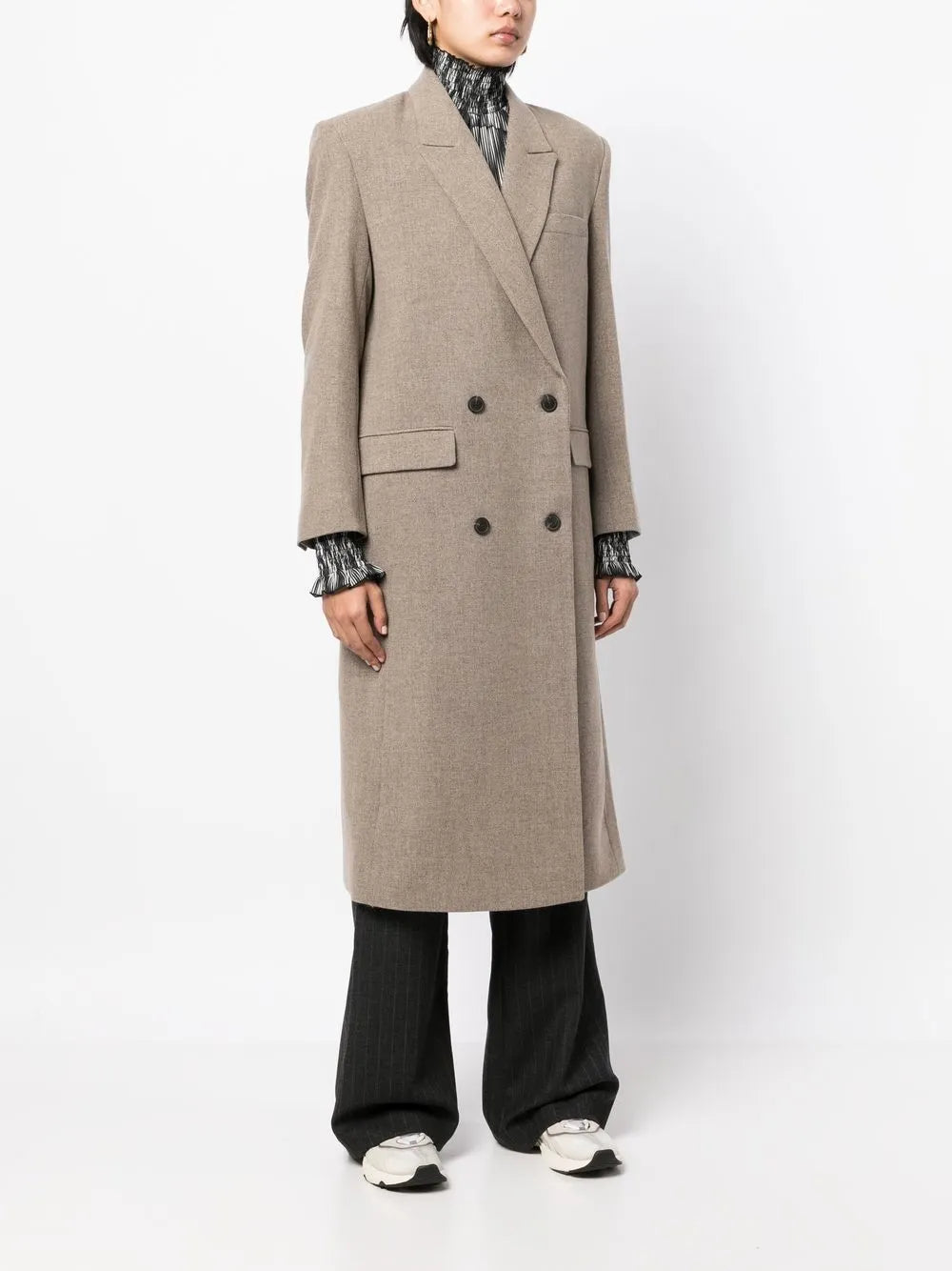 double-breasted wool coat