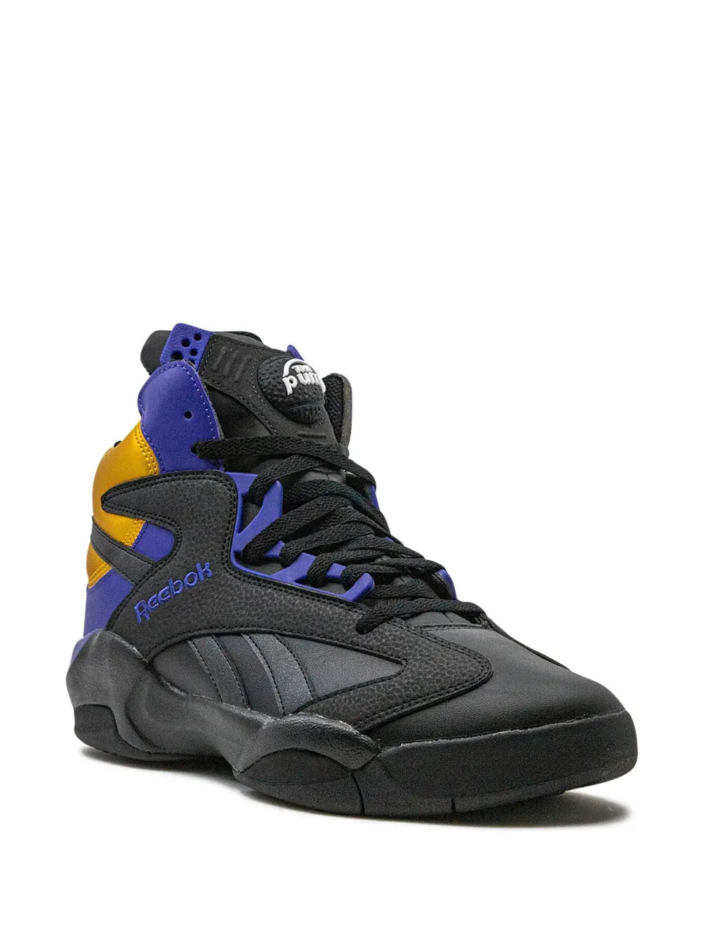 Shaq Attaq "Core Black/Bold Purple/Collegiate Gold" sneakers